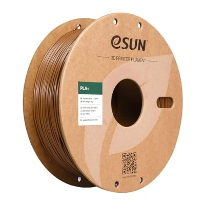 Image of eSUN PLA+ Filament 1.75mm, Enhanced Toughness 3D Printer PLA Plus, Dimensional Accuracy +/ 0.03mm, 1KG Spool (2.2 LBS) Printing for Printers, Brown