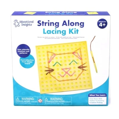 Image of Learning Resources String Along Lacing Kit, Fine Motor Toy, EYFS, Preschool and Home Learning, 4+