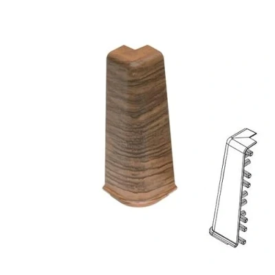 Image of VP Plastic Skirting Board High Line 2.5m PVC External Corner Cantabrian Oak 236