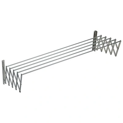 Image of Sauvic Extendable Wall Mounted Aluminium Clothes Airer 140 cm