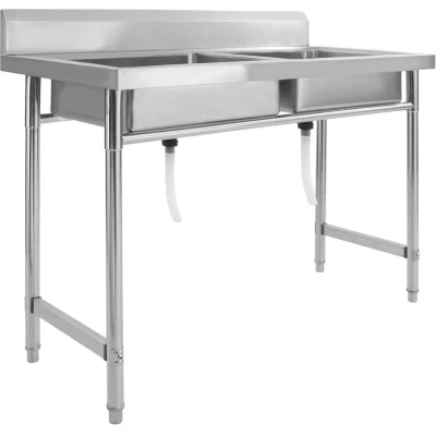 Image of vidaXL Kitchen Sink Double Basin Stainless Steel