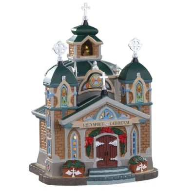 Image of Lemax Christmas Village Holy Spirit Cathedral 05655