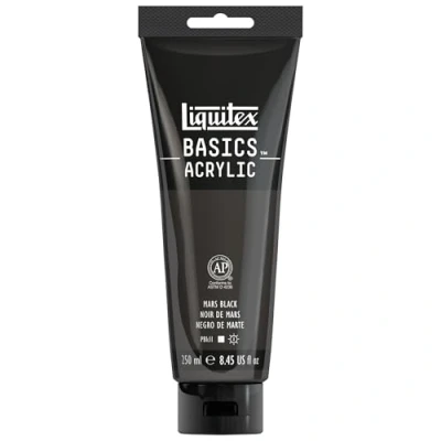 Image of Liquitex Basics Acrylic Paint, Mars Black, 250 ml Tube
