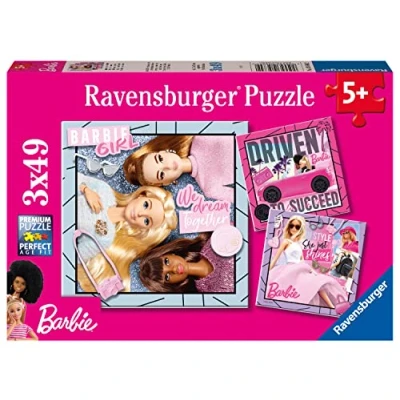Image of Ravensburger Barbie 3x 49 Piece Jigsaw Puzzles for Kids Age 5 Years Up