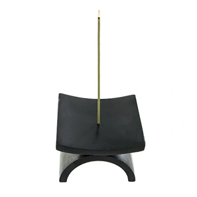 Image of Zen Minded Japanese Incense Stick Holder Eko Black Natural Stone Joss Burner
