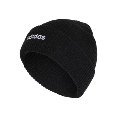 Image of adidas Unisex Classic Beanie, Black/White, XXS