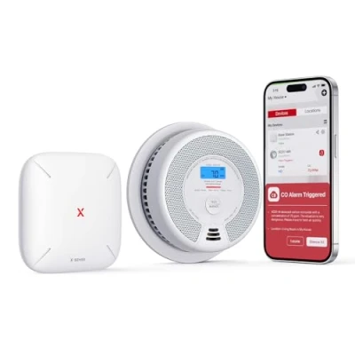Image of X Sense Smart Smoke and Carbon Monoxide Alarm Combo 1 SC07 MR with SBS50 Base Station, Interlinked Detector Compatible Home Security App, MR11