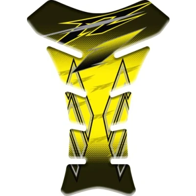 Image of 3D EFFECT RESINED ADHESIVE TANK PAD compatible with Yamaha Fz1 Fz1n Fz1s Fazer (Yellow)
