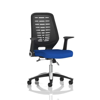 Image of Relay Task Operator Chair Bespoke Black Back Stevia Blue