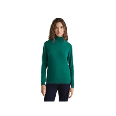 Image of United Colors of Benetton Women&#039;s Cycling Jersey M/L 1002D2348 Sweater, Green, M