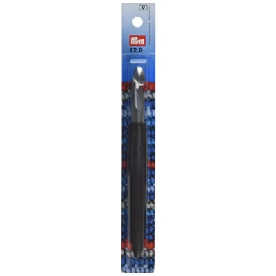 Image of Prym Crochet Hook for Wool, Soft Aluminum, Silver Coloured 12mm x 14cm Length, 17 3 1 cm