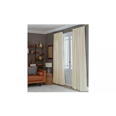 Image of Herringbone Fully Lined Pencil Pleat They&#039;re Designed To Hang Beautifully, Season After (168 x 183 cm, Cream)