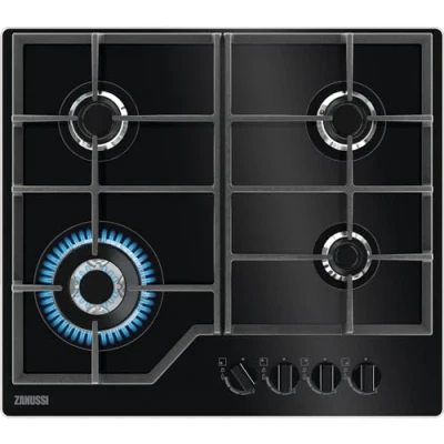 Image of Zanussi Series 60 60cm Gas on Glass 4 Burner Hob Black