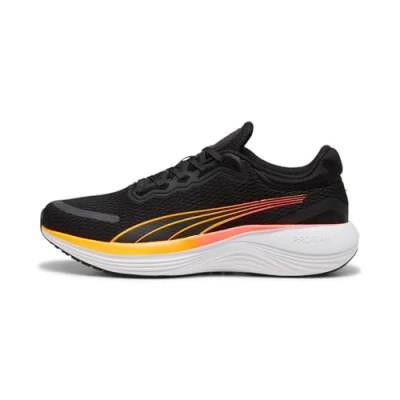 Image of PUMA Unisex SCEND PRO Road Running Shoe, Black Sun Stream, 9 UK