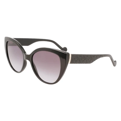 Image of Liu Jo Woman LJ758S 1 Sunglasses Plastic Black Grey Cat Eye Normal Photochromatic