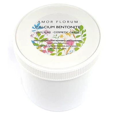 Image of Amor Florum Calcium Bentonite 100% Natural Cosmetic Grade Clay Powder. Deep Pore Skin Cleanser, Face Mask, Detox. 454g