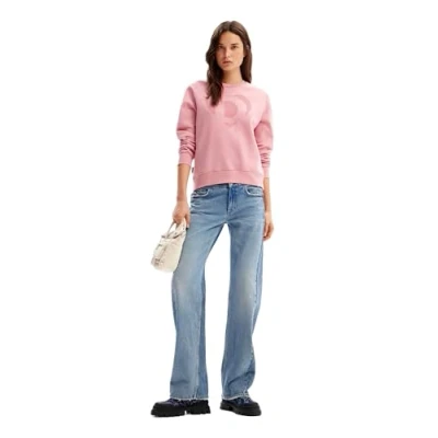 Image of Desigual Women&#039;s Woman Knit Sweat Long Sleeve Sweater Red