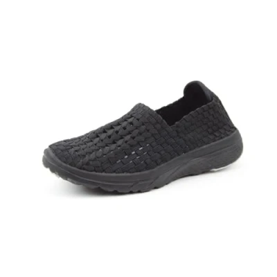 Image of Heavenly Feet Slip On Casual Woven Trainer Lightweight Summer Beach Sports Shoes (Black, UK Footwear Size System, Adult, Women, Numeric, Medium, 4), Cosmos3