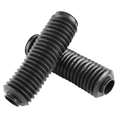 Image of Keenso 1 Pair Rubber Fork Cover Gaiters Black Motorcycle Front Tubes Boots Sleeve Shock Motorbike Accessories
