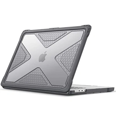 Image of FINTIE Case for Macbook Pro 16 inch 2024 M4 / Max Heavy Duty Rugged Hard Shell Cover with TPU Bumper Also Fit 16&quot;(2023 2021) M3/M2/M1, Grey