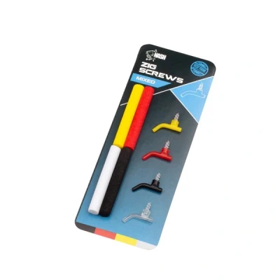 Image of Nash Zig Screw Kit Mixed Colours Small (4 pieces) Artificial bait