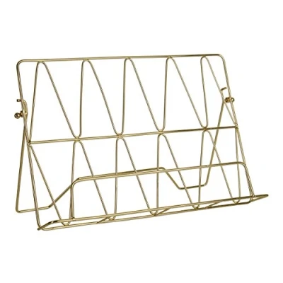 Image of Premier Housewares 507570 Vertex Cookbook Stand Gold Plated 17 x 30 21 cm