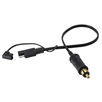 Image of CERRXIAN DIN Hella Powerlet Plug to SAE Adapter Connector，Fits OEM Power Socket on, Triumph, Victory or Ducati Multistrada Motorcycles