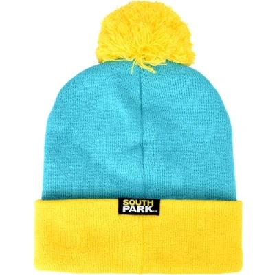 Image of Concept One Men&#039;s South Park Cartman Cosplay Knitted Acrylic Winter With Pom Beanie Hat, Turquoise, Size UK