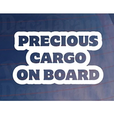 Image of Car Sticker Precious Cargo On Board Funny Novelty Van Window Bumper Boot Door Decal Gift Present