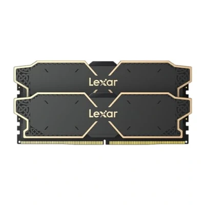 Image of Lexar THOR 32GB (2x16GB) DDR5 RAM 5600MT/s CL36 1.25V Desktop Memory with Heatsink, AMD Expo and Intel XMP 3.0 (Black) LD5U16G56C36LG RUD