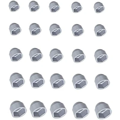Image of 5X Hex NUT Cover Cap M4 to M30 Protection Bolt Round Hexagon Dome Grey Screw Head CAR Plasti (M10 / 16mm)