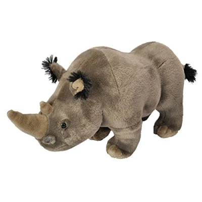 Image of Wild Republic 18156 White Rhino Plush Soft, Cuddlekins Cuddly Toys, Gifts for Kids 30 cm, Brown