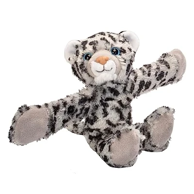 Image of Wild Republic 19564 Huggers Soft Toy Slap Bracelet, Gifts for Kids, Snow Leopard Plush 20 cm