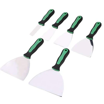 Image of Drywall Taping Knives Set,Stainless Steel Putty Knife Set with Comfortable Handle,Paint Plastering Wall Scrapers Utility Set,1 Inch,2 Inch,3 Inch,4 Inch,5 Inch,6 Inch(6 Piece)