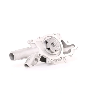 Image of 6112000201, 6112001201 Water pump SKF VKPC 88843 with gaskets/seals Sheet Steel for V ribbed belt use MERCEDES BENZ: CLK Coupe, C Class Saloon