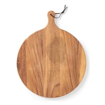 Image of Glamified World Foods Acacia Wooden Pizza Serving Board, 33cm, Brown