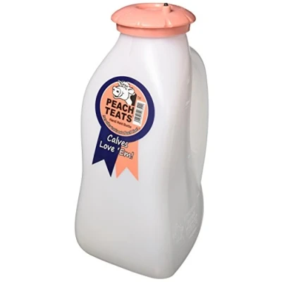Image of Peach Teats Hand Held Bottle, White