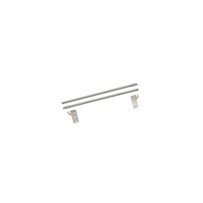 Image of Emuca Kit of lateral rods for 500mm (19,6 inch) deep metallic drawer, silver grey, Set 10pcs