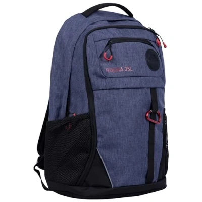 Image of Trespass Adults Backpack Grey 35 Litre with Zipped Compartments Rocka