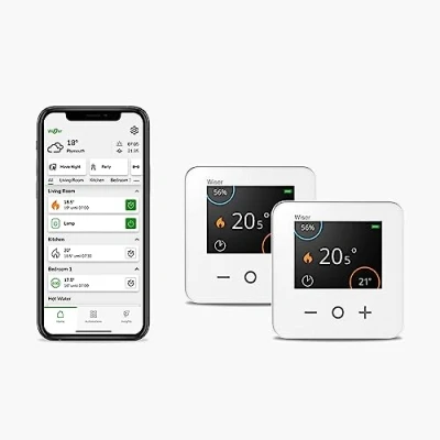 Image of Drayton Wiser Smart Thermostat Dual Zone Heating and Hot Water Control Works with Amazon Alexa, Google Home, IFTTT