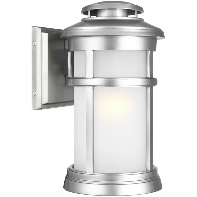 Image of Newport Outdoor 1 Light Wall Lantern, Painted Brushed Steel, IP44, E27