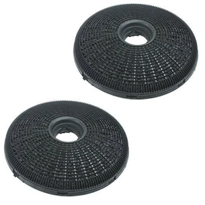 Image of 2X 190mm Round Charcoal Cooker Hood Carbon Filters Compatible with Hygena Hoods