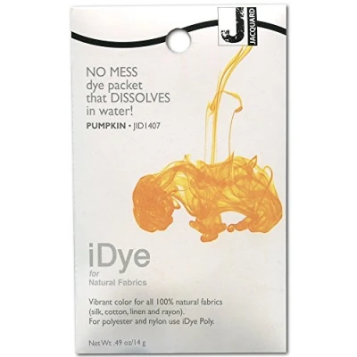 Image of Jacquard iDye Fabric Dye Pumpkin for Textiles Using Natural Fibres14g No Mess Packet