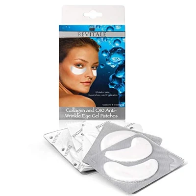 Image of Revitale Collagen and Q10 Anti Wrinkle Eye Gel Patches Moisturises &amp; Hydrates (5 Pairs)