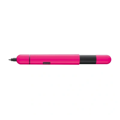 Image of Lamy pico neonpink ballpoint pen Innovative pocket with one click in full size metal barrel &amp; line width M incl. compact refill 22 black