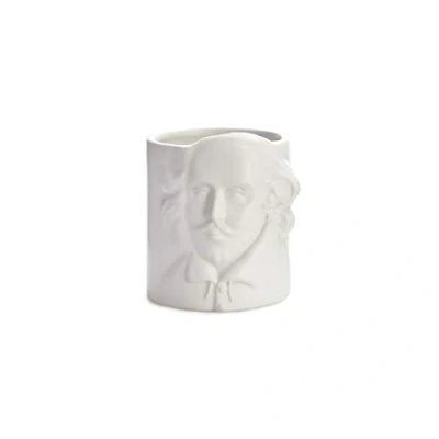 Image of Balvi Pen holder Shakespeare White colour Inspired by the renowned writer Ceramic.