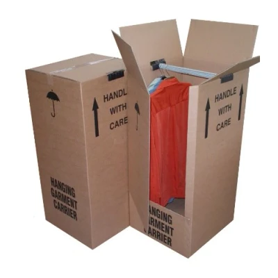 Image of 5 x Large Strong Wardrobe / Garment Double Wall Removal Boxes