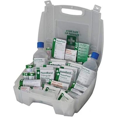 Image of Safety First Aid Group and Eye Wash Kit for 1 10 Persons