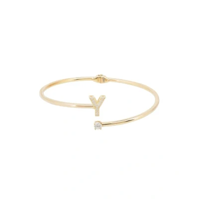 Image of Latelita Initial Y Bracelet, Women&#039;s, Size: One Size, Yellow