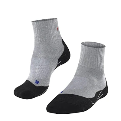 Image of FALKE Men&#039;s TK2 Explore Cool Short M SSO Lyocell Functional Yarn Thick Anti Blister 1 Pair Hiking Socks, Grey (Light 3403), 5.5 7.5